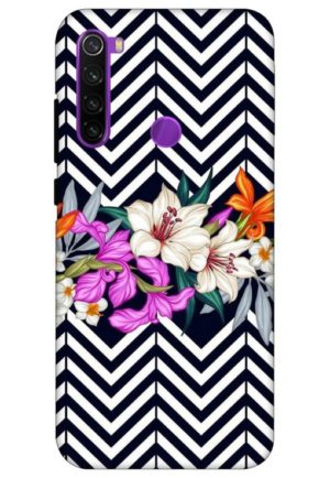 zigzag flower polka printed designer mobile back case cover for redmi note 8