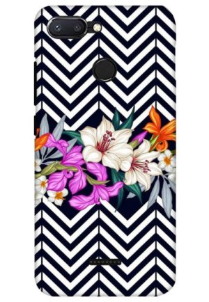 zigzag flower printed designer mobile back case cover for Xiaomi Redmi 6