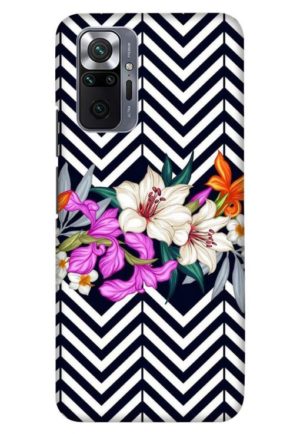zigzag flower printed designer mobile back case cover for Xiaomi redmi note 10 pro - redmi note 10 pro max