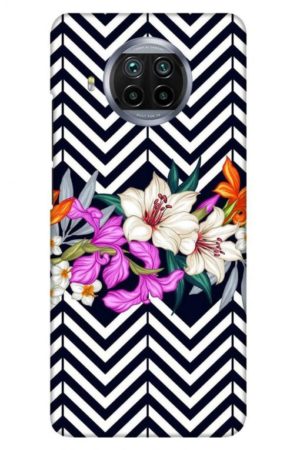 zigzag flower printed designer mobile back case cover for mi 10i'
