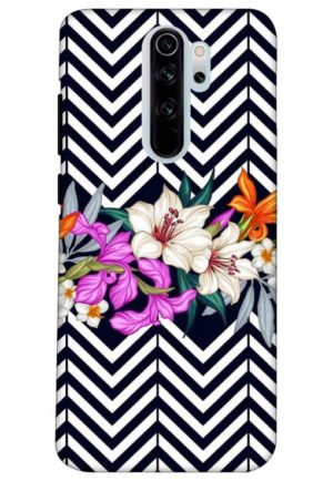 zigzag flower printed designer mobile back case cover for redmi note 8 pro