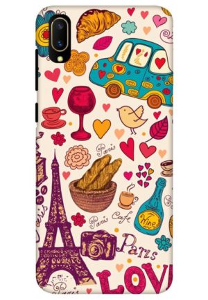 beautifull paris love printed mobile back case cover for vivo Y11 pro