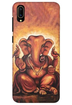brown ganpati printed mobile back case cover for vivo Y11 pro