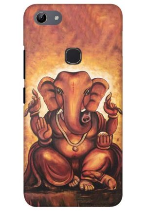 brown ganpati printed mobile back case cover for vivo y81 - vivo y83