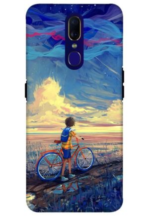 bycycle beautifull scene printed mobile back case cover for oppo f11