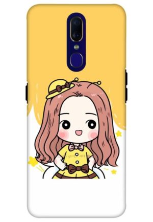 cute baby girl printed mobile back case cover for oppo f11'