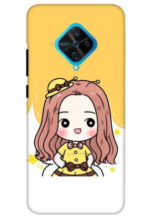 cute baby girl printed mobile back case cover for vivo s1 pro