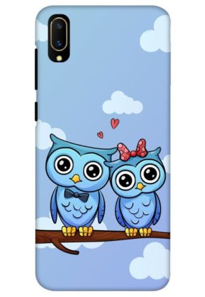 cute owl couple printed mobile back case cover for vivo Y11 pro