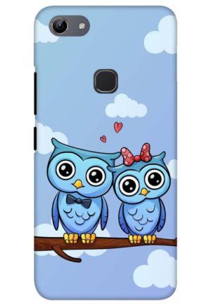 cute owl couple printed mobile back case cover for vivo y81 - vivo y83