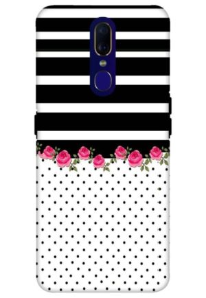 flower polka printed mobile back case cover for oppo f11