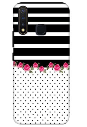 flower polka printed mobile back case cover for vivo u20 - vivo y19