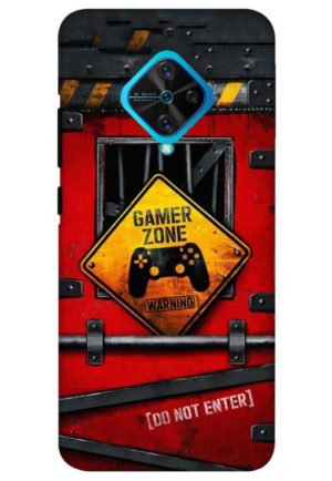 gamer zone do not enter printed mobile back case cover for vivo s1 pro