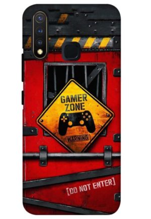 gamer zone do not enter printed mobile back case cover for vivo u20 - vivo y19