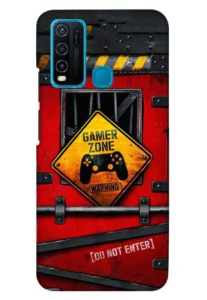gamer zone do not enter printed mobile back case cover for vivo y30 - vivo y50