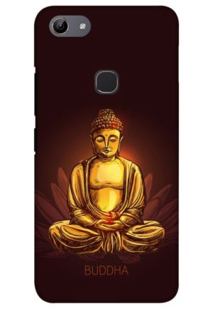 gold bhudha printed mobile back case cover for vivo y81 - vivo y83