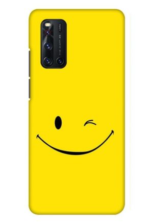 happy smiley printed mobile back case cover for vivo V19
