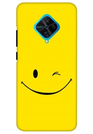 happy smiley printed mobile back case cover for vivo s1 pro