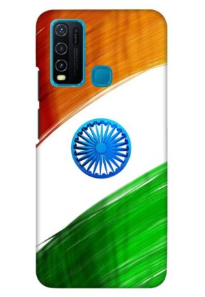 india flag printed mobile back case cover for vivo y30 - vivo y50