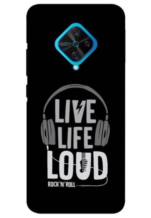 live life loud printed mobile back case cover for vivo s1 pro