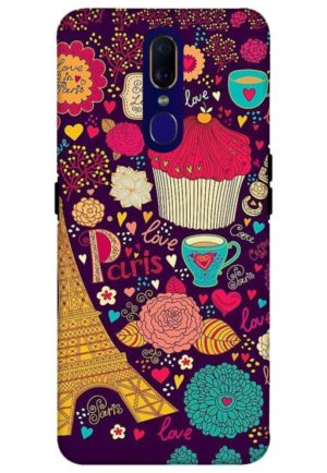 love paris printed mobile back case cover for oppo f11