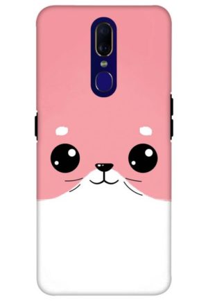 minimal pink piggy printed mobile back case cover for oppo f11