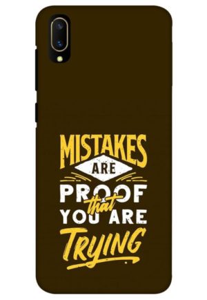 mistakes are prove that you are tring printed mobile back case cover for vivo Y11 pro