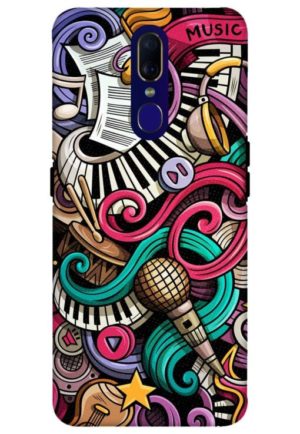 music instrument printed mobile back case cover for oppo f11