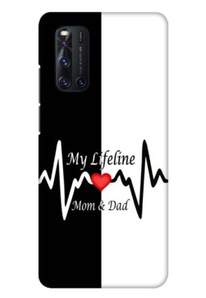 my lifeline is my mom and da printed mobile back case cover for vivo V19