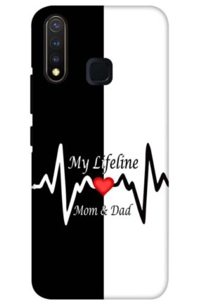 my lifeline is my mom and dad printed mobile back case cover for vivo u20 - vivo y19