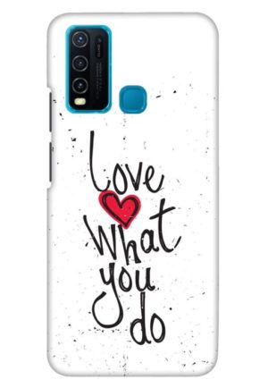 ove what you do printed mobile back case cover for vivo y30 - vivo y50