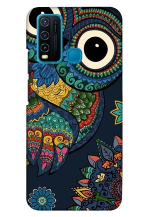 owl vector printed mobile back case cover for vivo y30 - vivo y50