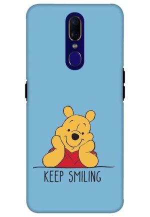 pooh keep smiling printed mobile back case cover for oppo f11