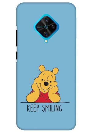 pooh keep smiling printed mobile back case cover for vivo s1 pro