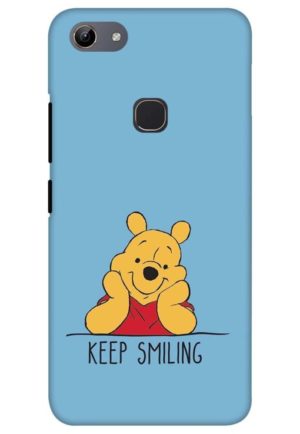 pooh keep smiling printed mobile back case cover for vivo y81 - vivo y83