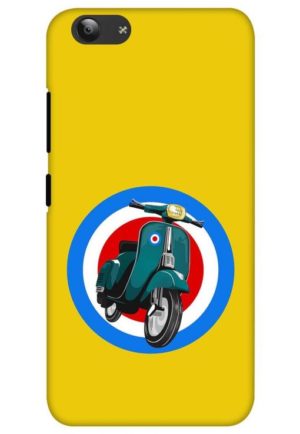 retro scooter printed mobile back case cover for vivo y53 - vivo y53i