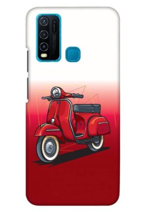 scooter printed mobile back case cover for vivo y30 - vivo y50