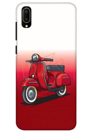 scooter red vector printed mobile back case cover for vivo Y11 pro
