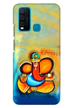 shree ganesha printed mobile back case cover for vivo y30 - vivo y50