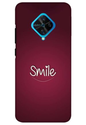 smile heart printed mobile back case cover for vivo s1 pro