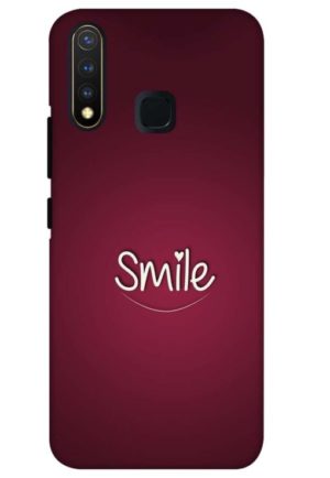 smile heart printed mobile back case cover for vivo u20 - vivo y19