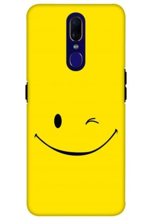 smiley printed mobile back case cover for oppo f11