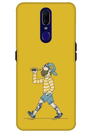 stylish talli boy printed mobile back case cover for oppo f11