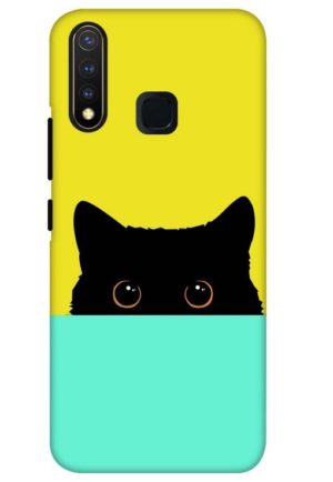 the crazy cat printed mobile back case cover for vivo u20 - vivo y19