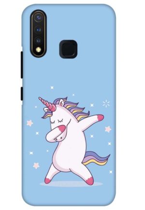 unicorn cartoon printed mobile back case cover for vivo u20 - vivo y19