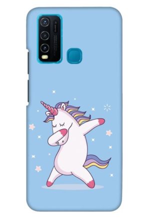 unicorn cartoon printed mobile back case cover for vivo y30 - vivo y50