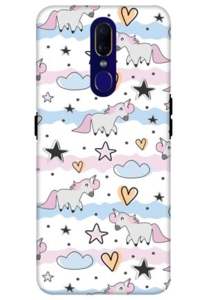 unicorn cloud cartoon printed mobile back case cover for oppo f11