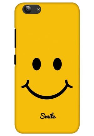 yellow smile printed mobile back case cover for vivo y53- vivo y53i