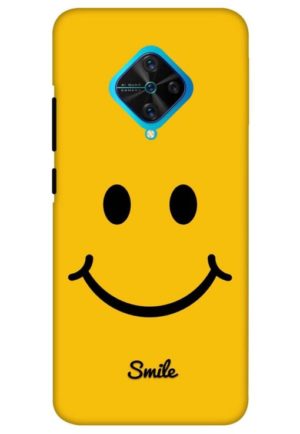 yellow smiley printed mobile back case cover for vivo s1 pro