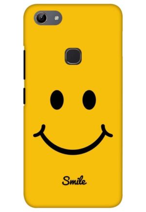 yellow smiley printed mobile back case cover for vivo y81 - vivo y83