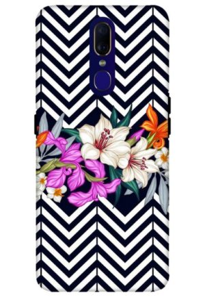 zigzag flower printed mobile back case cover for oppo f11
